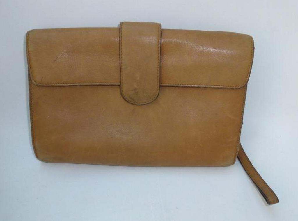 Delvaux handtasje voor heren cognackleur Lui, Verzenden, Gebruikt, Beige, Overige typen