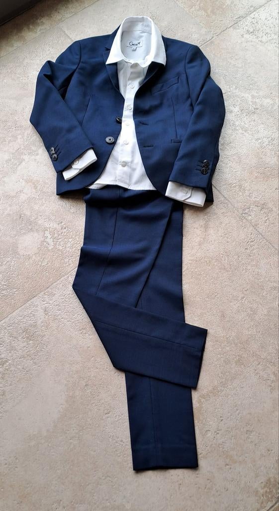 Communie/ Lente kostuum marine blauw, maat 128"Jacks&Jones", Enfants & Bébés, Vêtements enfant | Taille 128, Comme neuf, Garçon