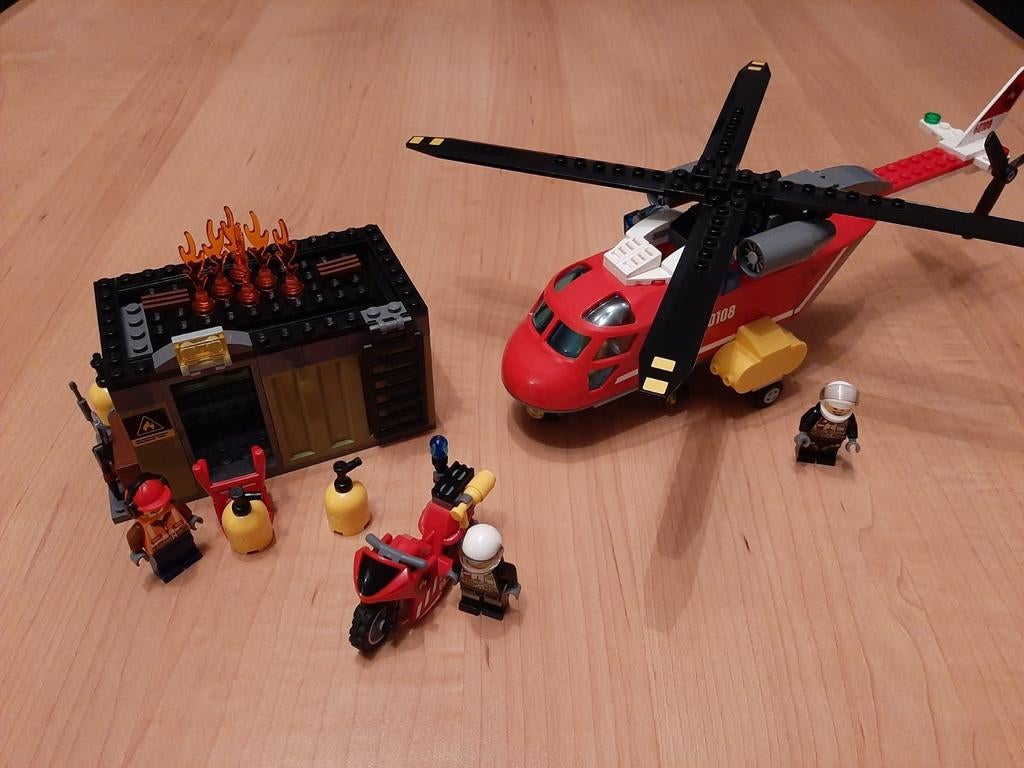 Lego city brandweer inzetgroep 60108, Ophalen, Zo goed als nieuw, Complete set, Lego