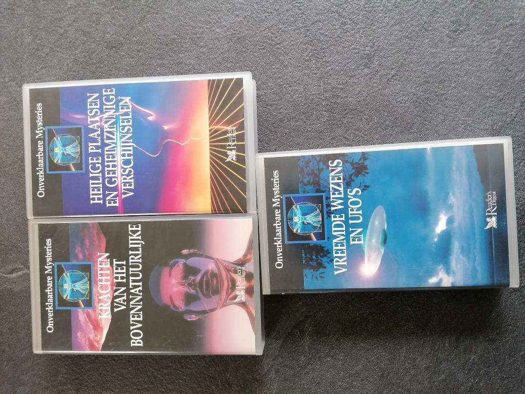 VHS 3 maal Onverklaarbare mysteries., Cd's en Dvd's, VHS | Documentaire, Tv en Muziek, Zo goed als nieuw, Documentaire, Ophalen of Verzenden