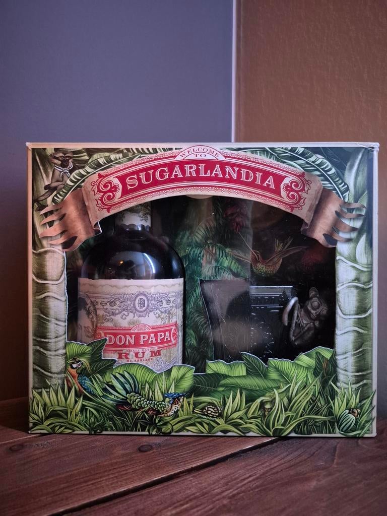 Don papa small batch met glas, Enlèvement