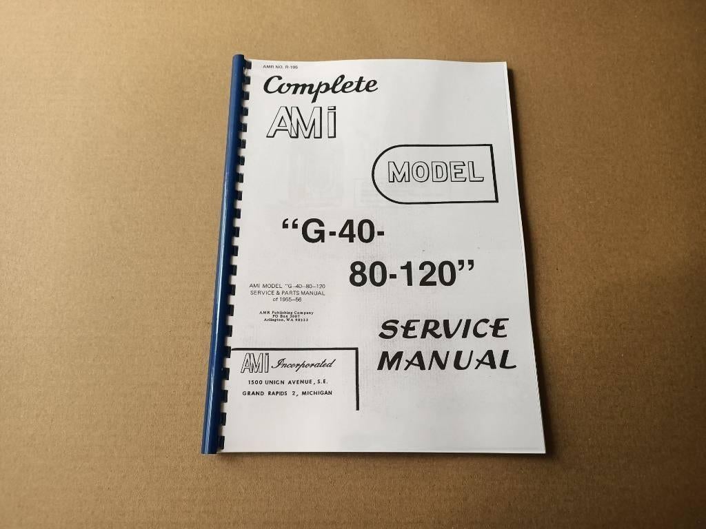 Service Manual: AMi G40/80/120 (1955) jukebox Nieuw !!, Verzamelen, Automaten | Jukeboxen, Ami, Verzenden