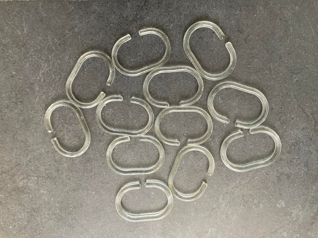 Ringen voor douchegordijn, Huis en Inrichting, Ophalen of Verzenden, Gebruikt, Overige kleuren, Overige typen