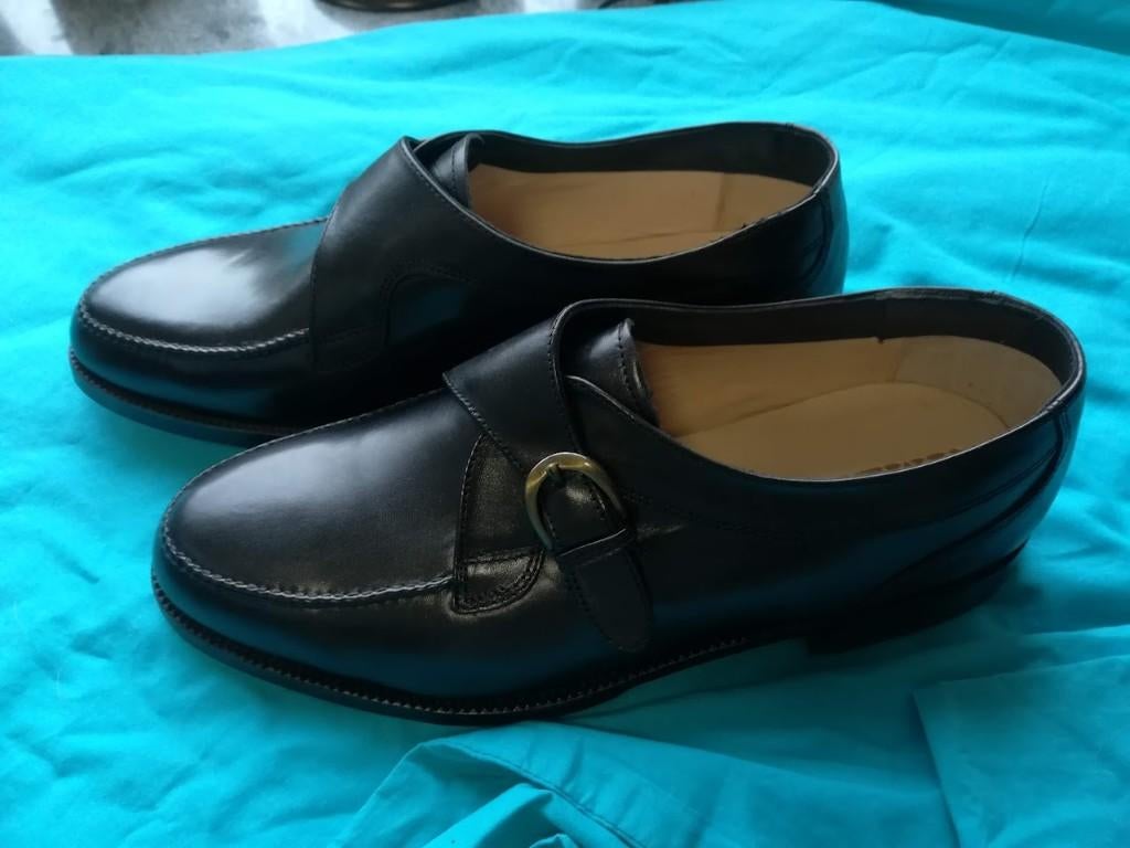 Nieuwe zwarte lederen schoenen Ambiorix maat 44.5, Vêtements | Hommes, Chaussures, Neuf, Chaussures à boucles, Noir, Enlèvement ou Envoi