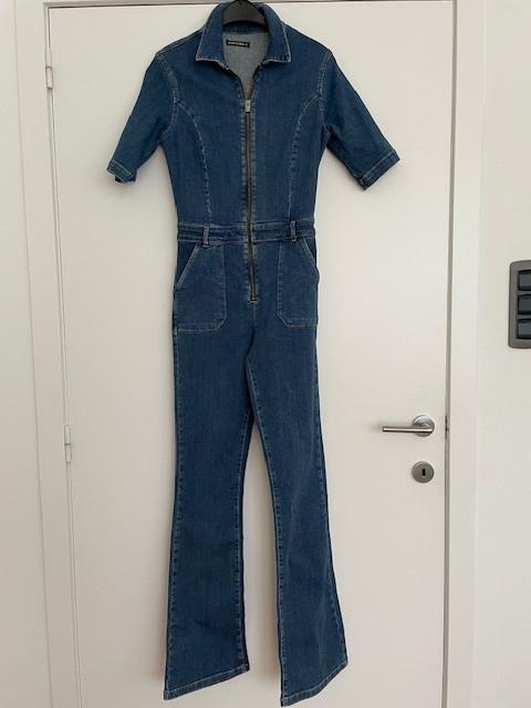 Jumpsuit denim, stretch, flared, nog nieuw, Ophalen of Verzenden, Nieuw, Maat 36 (S), Blauw