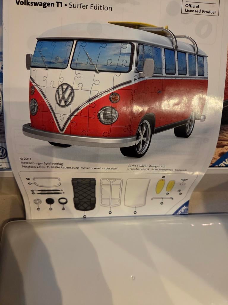 Ravensburger Volkswagen T1 3D-puzzel, Verzenden, Meer dan 50 stukjes, Zo goed als nieuw, 6 jaar of ouder