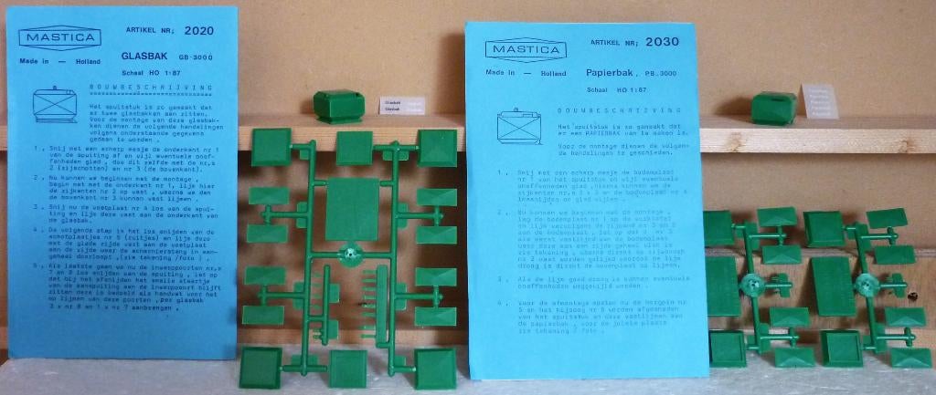 MOBILIER URBAIN : poubelle à verre et à papier  1/87  HO, Hobby & Loisirs créatifs, Trains miniatures | HO, Neuf, Pont, Tunnel ou Bâtiment