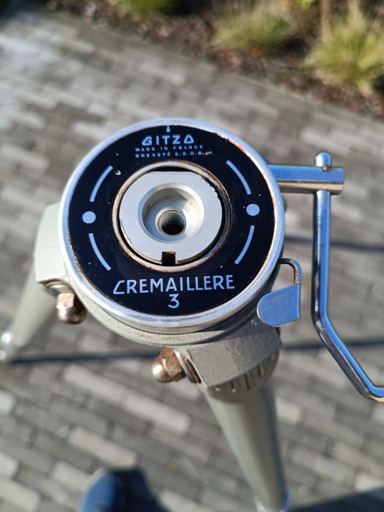 Vintage statief Gitzo Cremaillere 3, Audio, Tv en Foto, Fotografie | Statieven en Balhoofden, Ophalen of Verzenden, Gebruikt, Minder dan 150 cm