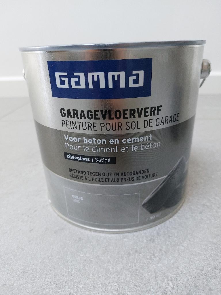 Peinture grise pour sol de garage Gamma, Bricolage & Construction, Enlèvement, Neuf