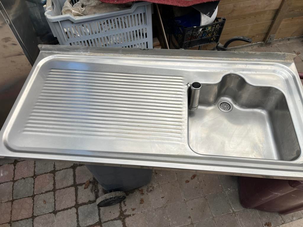 Inox opbouwwasbak Francke:zie foto  uit de goeden ouden tijd, Huis en Inrichting, Keuken | Keukenelementen, Gebruikt, Nic.debruyne@gmail.com