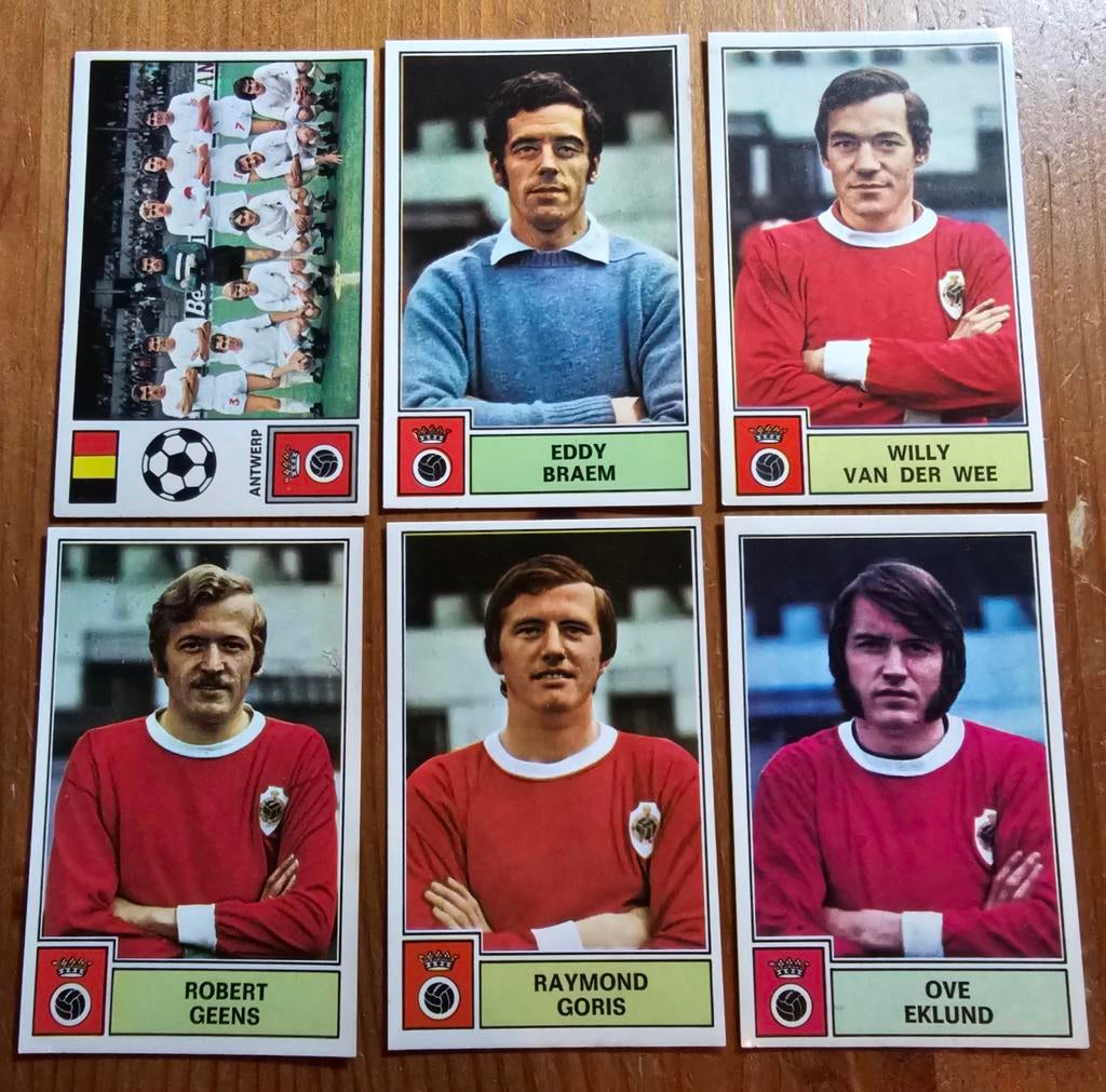 Panini Football 72-73 6 Stickers Antwerp ongebruikt!, Ophalen of Verzenden, Zo goed als nieuw, Meerdere stickers