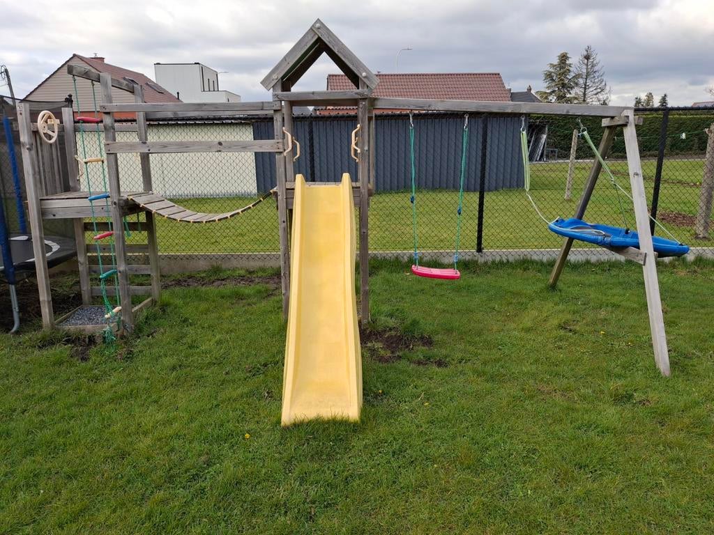 Houten speeltuig, Kinderen en Baby's, Speelgoed | Buiten | Speeltoestellen, Ophalen, Schommel