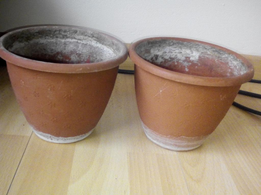 Pots bruns pour plantes, Enlèvement, Utilisé
