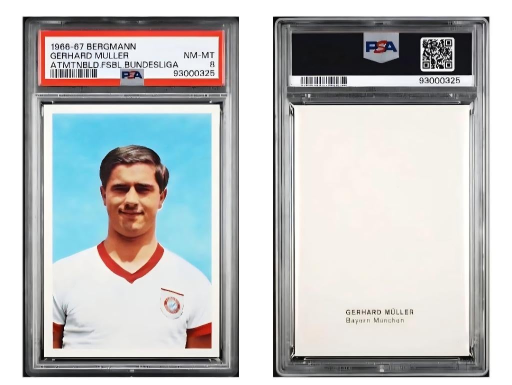 NO Panini+PSA 8+Gerd Müller+Muller+1966+Verlag, Enlèvement ou Envoi, Comme neuf, Image
