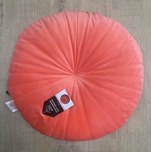 NIEUW! VILLA VOLANCE Velvet sierkussen in oudroze, Huis en Inrichting, Ophalen of Verzenden, Nieuw, Roze, Rond