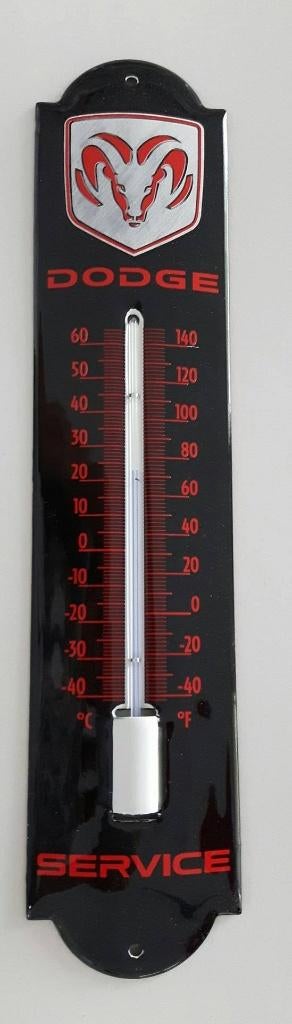 Thermomètre de décoration en émail avec logo Dodge, Enlèvement ou Envoi, Neuf, Autres types