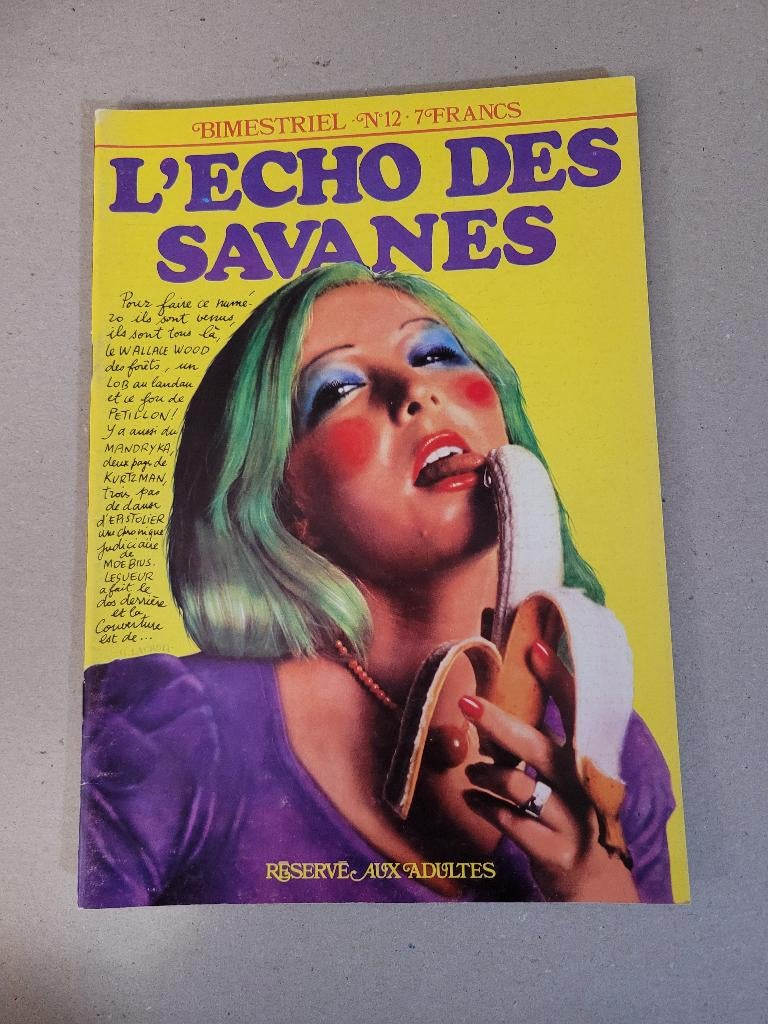 Revue Adultes "l'écho des savanes" n 12, 1975, Boeken, Stripverhalen, Gelezen, Eén stripboek, Ophalen of Verzenden, Divers auteurs