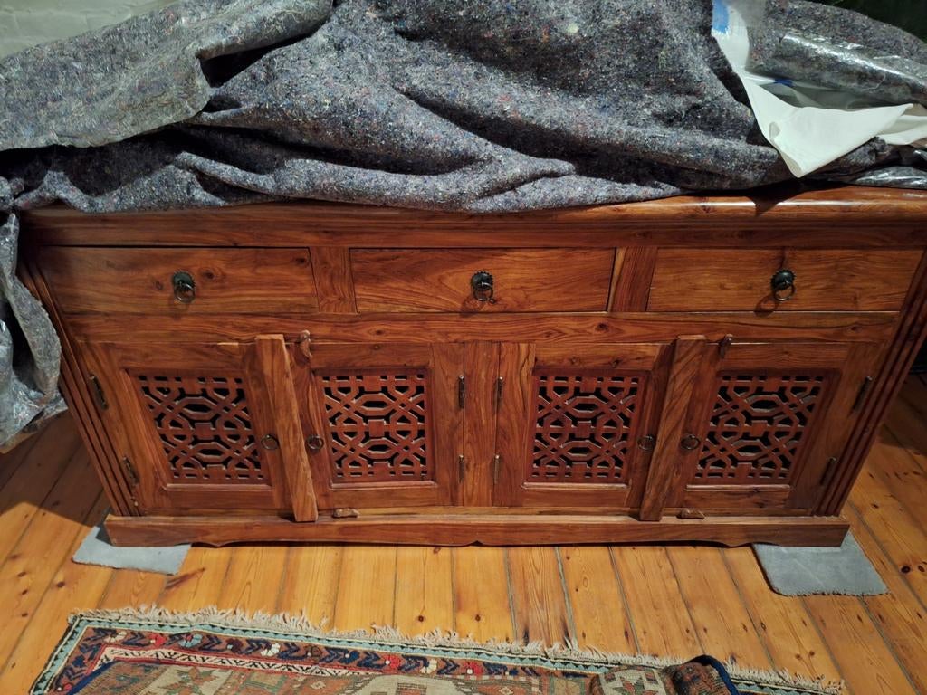 Merveilleux lit/commode/miroir, Maison & Meubles, Bois, 200 cm