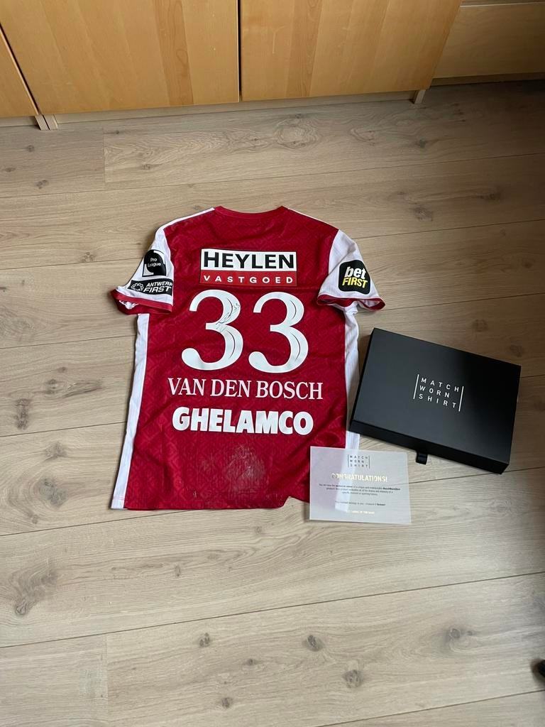 match worn shirt antwerp zeno Van Den Bosch, Verzamelen, Sportartikelen en Voetbal, Ophalen, Zo goed als nieuw, Shirt