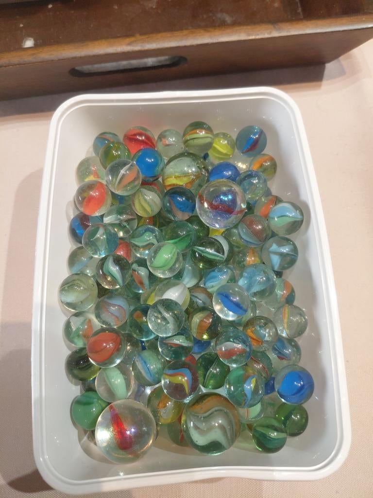 Grand lot de billes spiralées transparentes — avec des bille, Enlèvement ou Envoi