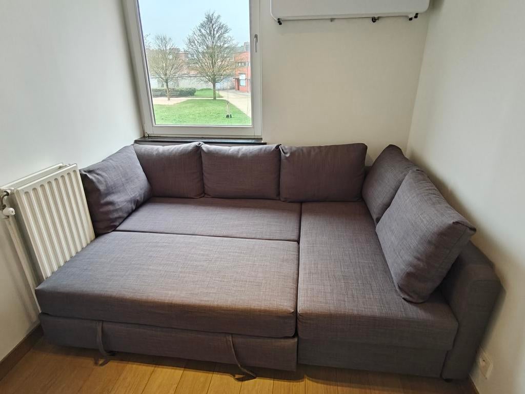 Canapé-lit d’angle FRIHETEN gris foncé – 360 €, Maison & Meubles, Enlèvement, Comme neuf, Tissus