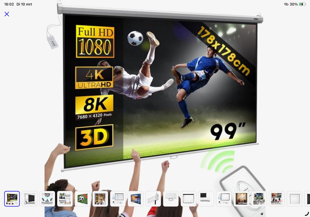 FF - Jago - Gemotoriseerd projectiescherm, Ophalen, Nieuw