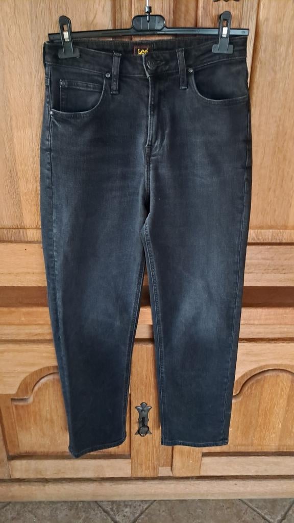 Zwarte dames jeans 'Lee' maat 27( S), Zwart, Ophalen of Verzenden, Zo goed als nieuw, W27 (confectie 34) of kleiner