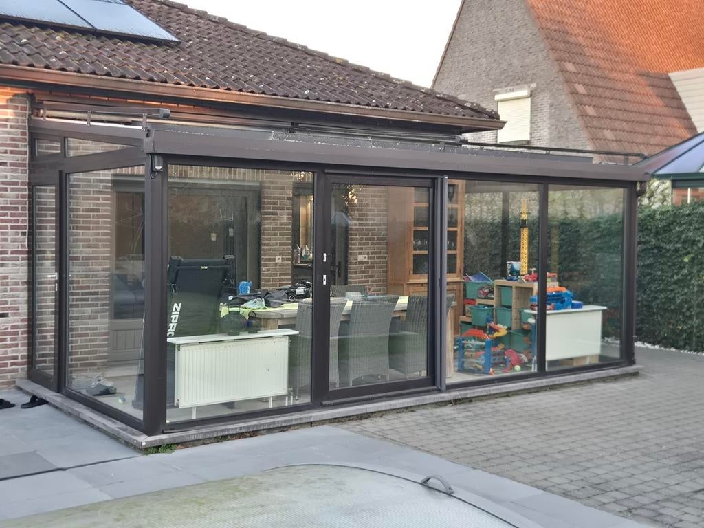 Veranda met schuifdeur en zijdeur, Tuin en Terras, Overkappingen, Ophalen, Gebruikt, Veranda
