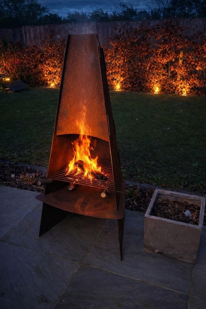 Sfeerhaard in cortenstaal met mogelijk om bbq, Tuin en Terras, Tuinhaarden, Ophalen of Verzenden