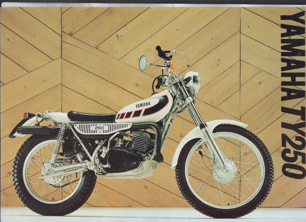 Moto Yamaha TY250 Trial brochure publicitaire collection, Livres, Motos, Utilisé, Envoi