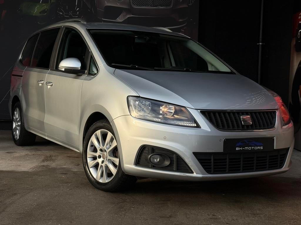 Seat Alhambra 2.0 TDI 7 PLAATS, Auto's, Zwart, 4 cilinders, 7 zetels, Bedrijf