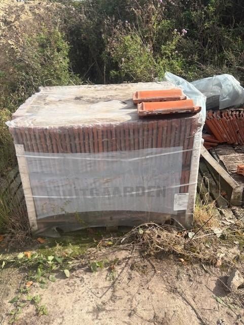 rode OVH dakpannen, Doe-het-zelf en Bouw, Dakpannen en Dakbedekking, Ophalen, Gebruikt, Steen of Klei, 15 m² of meer