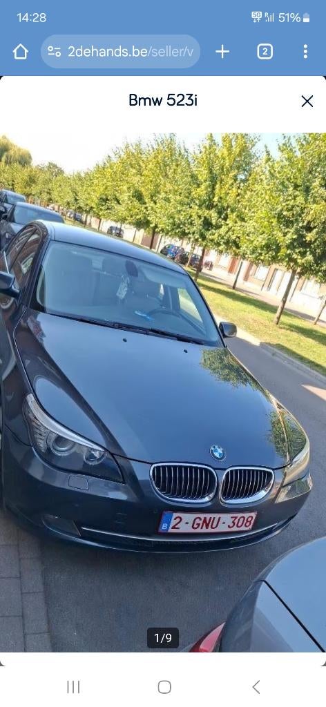 Bmw 523i, Auto's, BMW, Achterwielaandrijving, Beige, Leder, Berline
