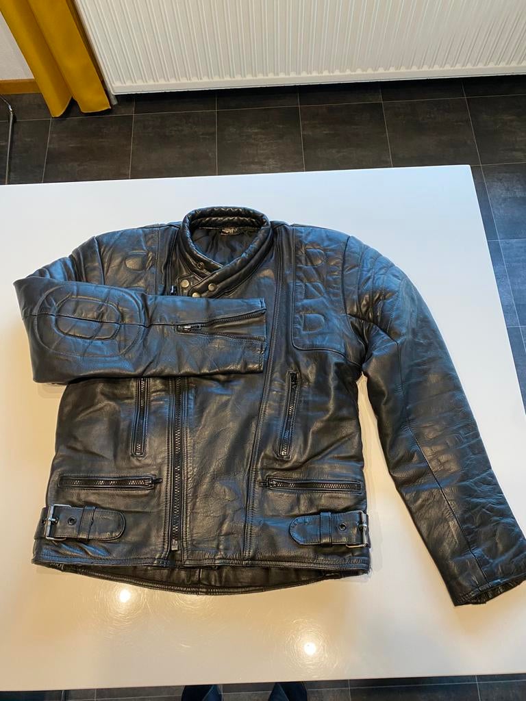 Veste en cuir de motard T 50, Motoren, Ophalen of Verzenden, Tweedehands, Heren, Jas | leer