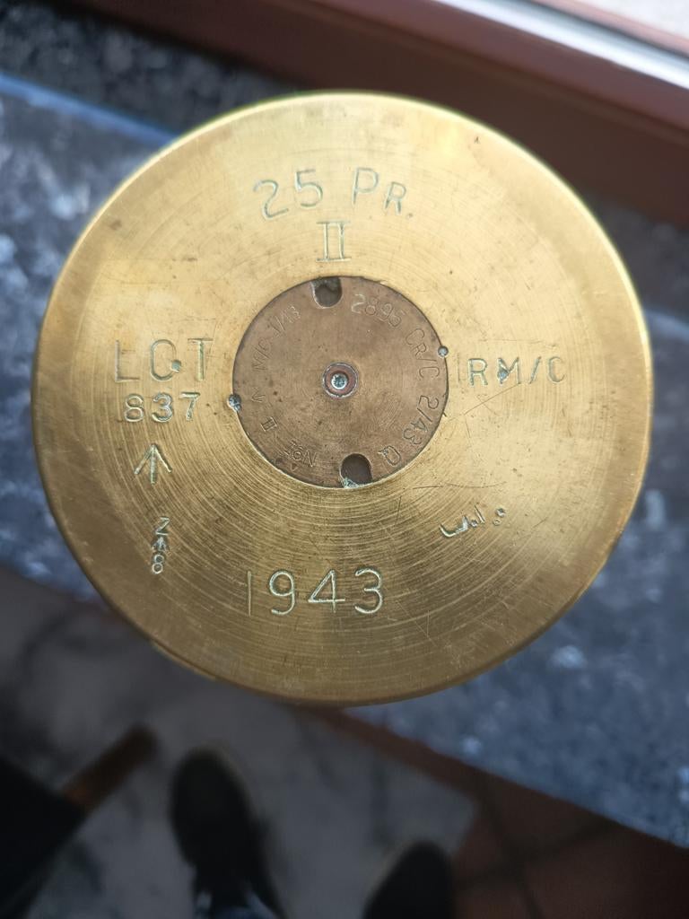 Obus cuivre 1943et 1942, Enlèvement