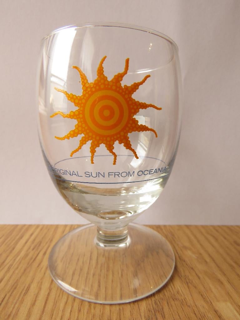 Ricard verre ballon motif aboriginal sun from oceania, Ophalen of Verzenden, Zo goed als nieuw, Overige typen