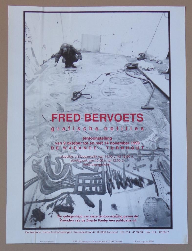FRED BERVOETS / AFFICHE / KLEUROFFSET / 80x60cm / PANTER, Ophalen of Verzenden