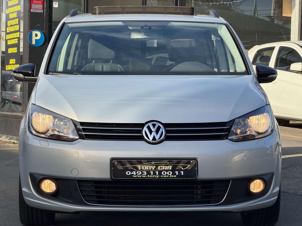 Volkswagen Touran 1.4TSI*MATCH*7PL*NAVI*PANO*BT*Garantie 12M, Voorwielaandrijving, Euro 5, Gebruikt, Zwart