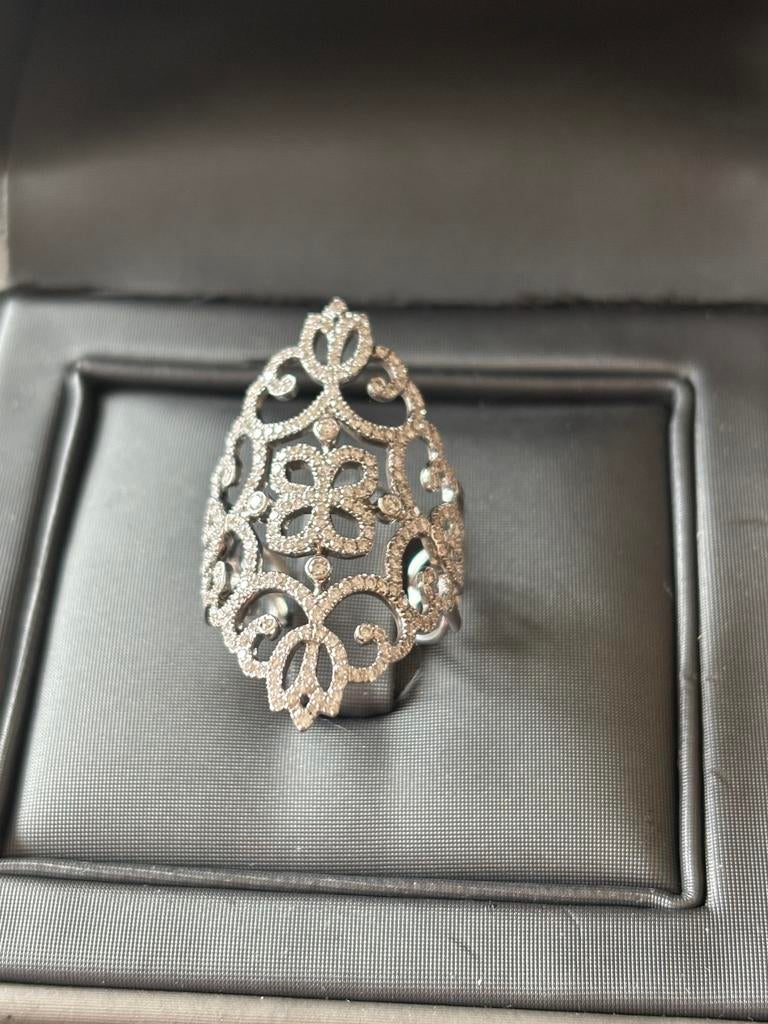 Bague Messika Eden or blanc, Bijoux, Sacs & Beauté, Bagues, Neuf, Or, Blanc, 20 ou plus grands