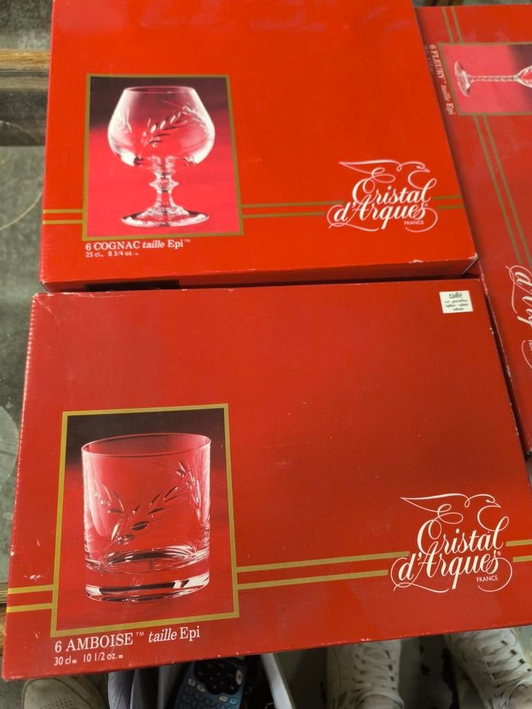 Cristal d'Arques kristallen glazen – Taille Épi – 3 sets, Ophalen