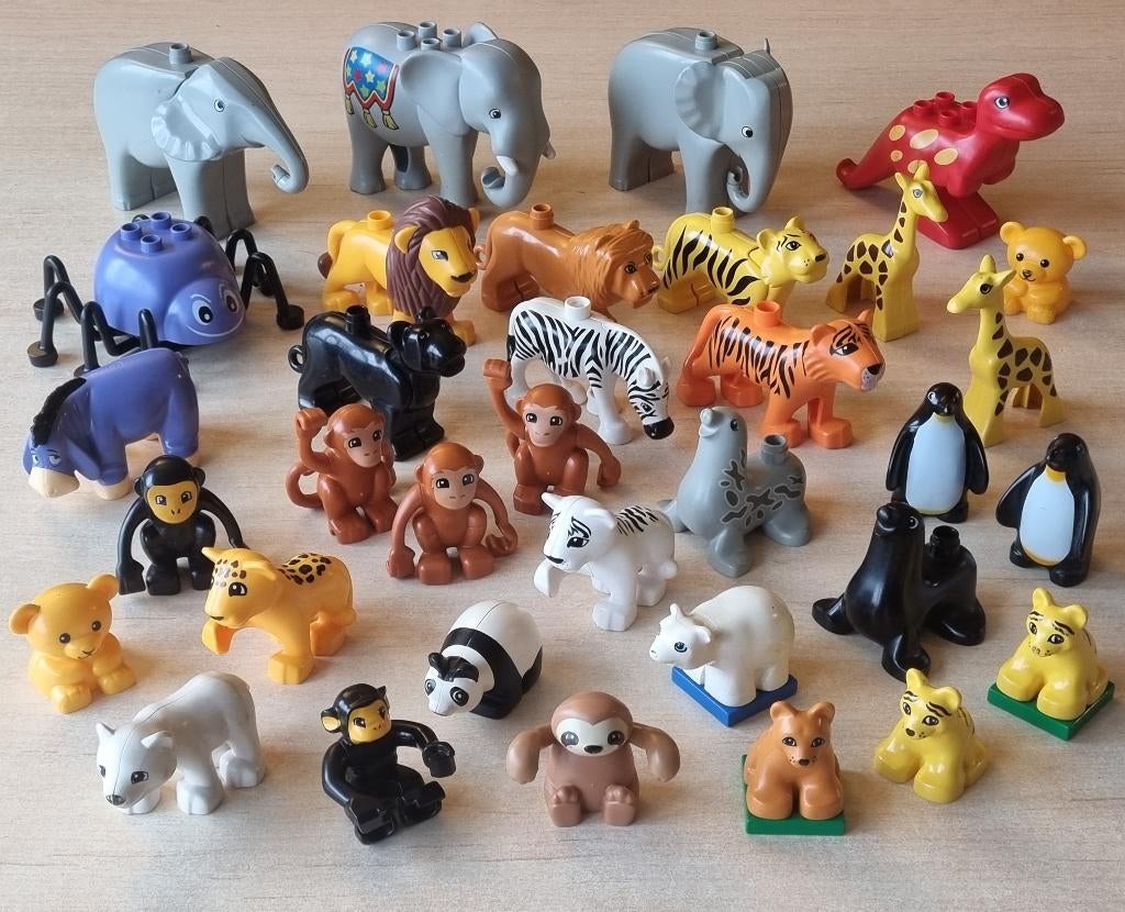 Lot 34 DUPLO Zoo Dieren Figuren Lego Duplo Animaux, Enfants & Bébés, Jouets | Duplo & Lego, Enlèvement ou Envoi, Duplo