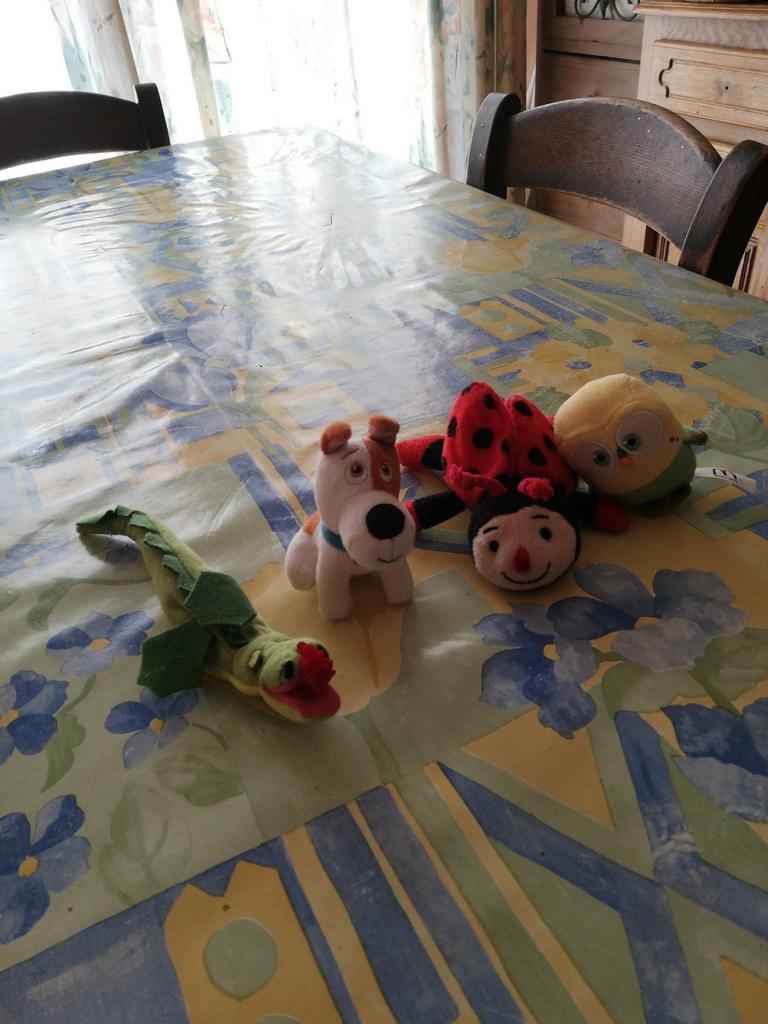4 peluches., Enlèvement ou Envoi, Comme neuf