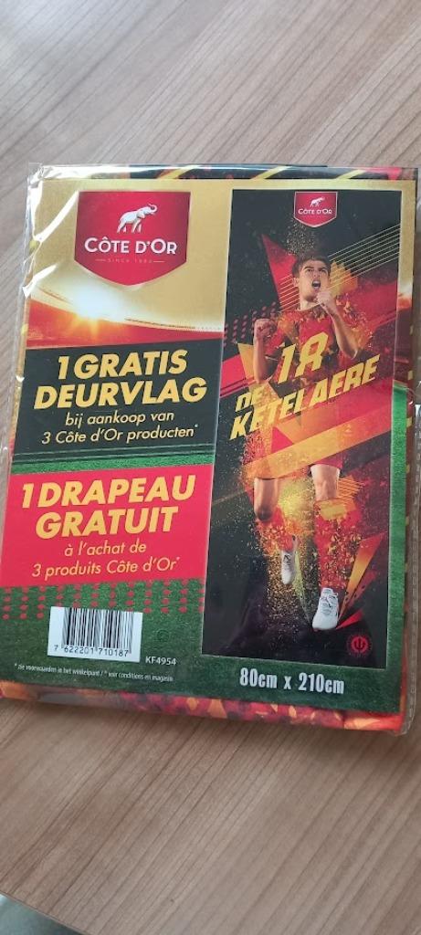 Deurvlag Rode Duivels.De Ketelaere.Nieuw. 210 x 80 cm, Ophalen of Verzenden, Nieuw, Vaantje of Sjaal