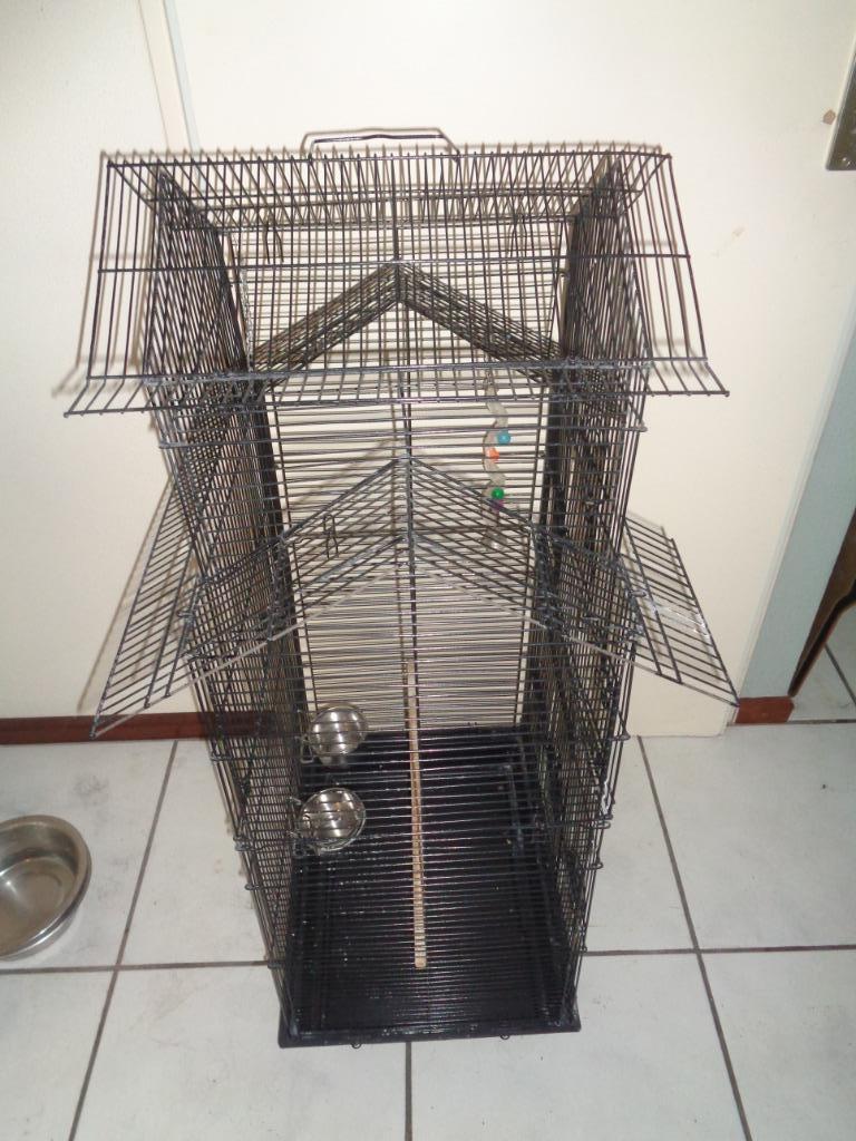 Cage à oiseaux suspendable 54 x 46 x 105 cm, Enlèvement, Comme neuf, Métal, Cage à oiseaux