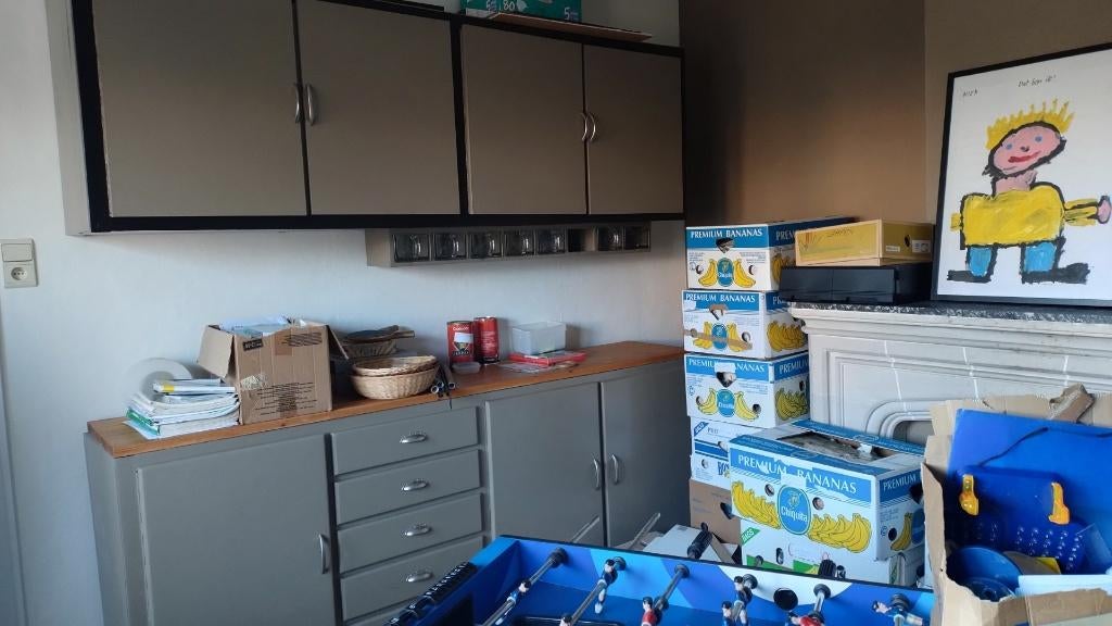 Buffet kast geschilderd in 2 delen, Maison & Meubles, Armoires | Buffets, Enlèvement, Comme neuf