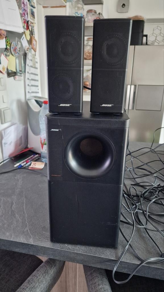 Enceinte bose jewel cube noire + caisson ACOUSTIMASS 3 SERIE, Audio, Tv en Foto, Gebruikt, Bose