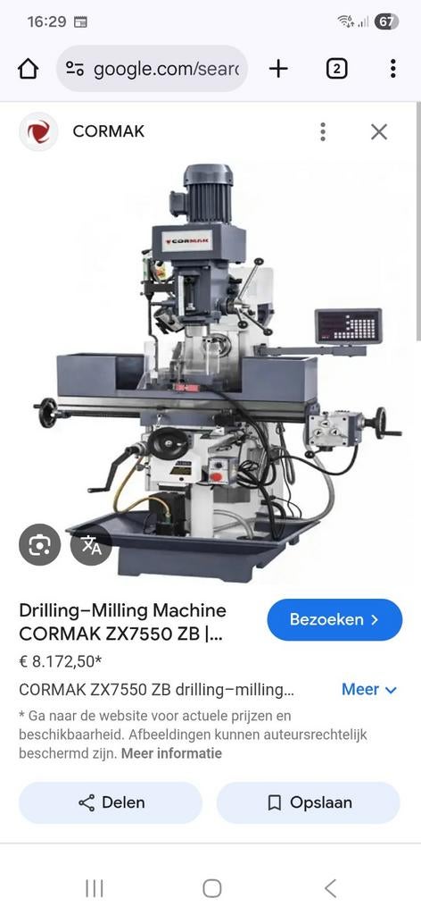 Metaal Freesmachine te koop, Doe-het-zelf en Bouw, Gereedschap | Freesmachines, Ophalen