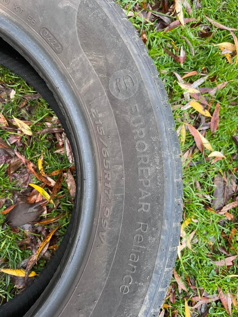 2 pneus neige pour Peugeot 3008 (215/65 R17  99V), Enlèvement, Utilisé, Autre, Pneus hiver