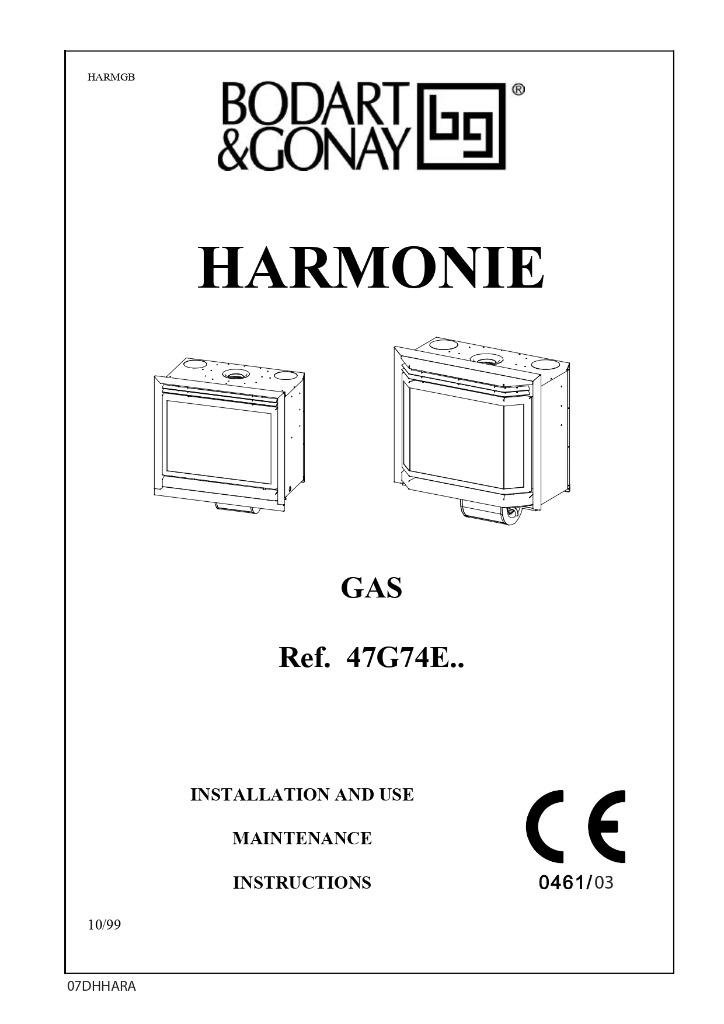 Set van 2 Bodart en Gonay aardgasinzetstukken Model 4 Harmon, Ophalen, Gebruikt, Gas, Inbouw