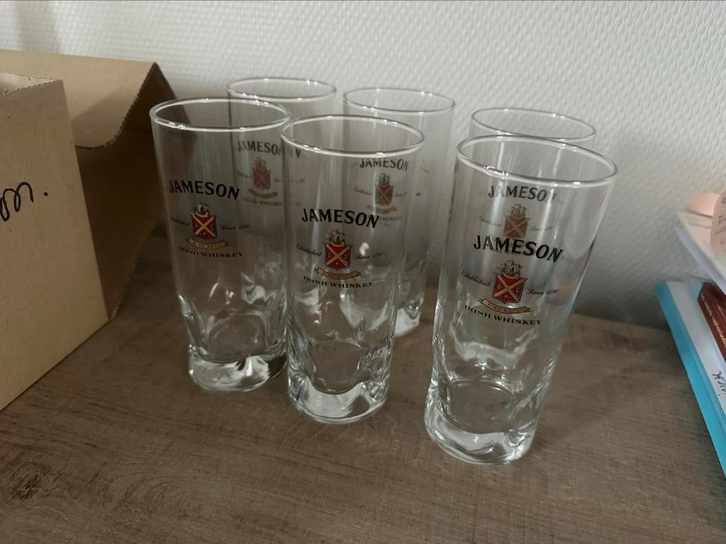 Set van 6 glazen Jameson Irish Whiskey, Ophalen of Verzenden, Nieuw, Borrel- of Shotglas